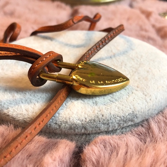 Hermès leather chain Necklace / ❤️pendan - Picture 6 of 9